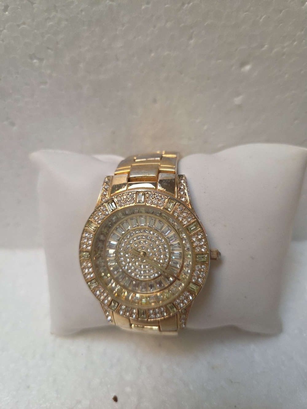 Women's Gold-Tone Crystal Bracelet Watch By Victoria Weick